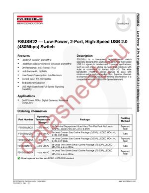 FSUSB22MTCX datasheet  